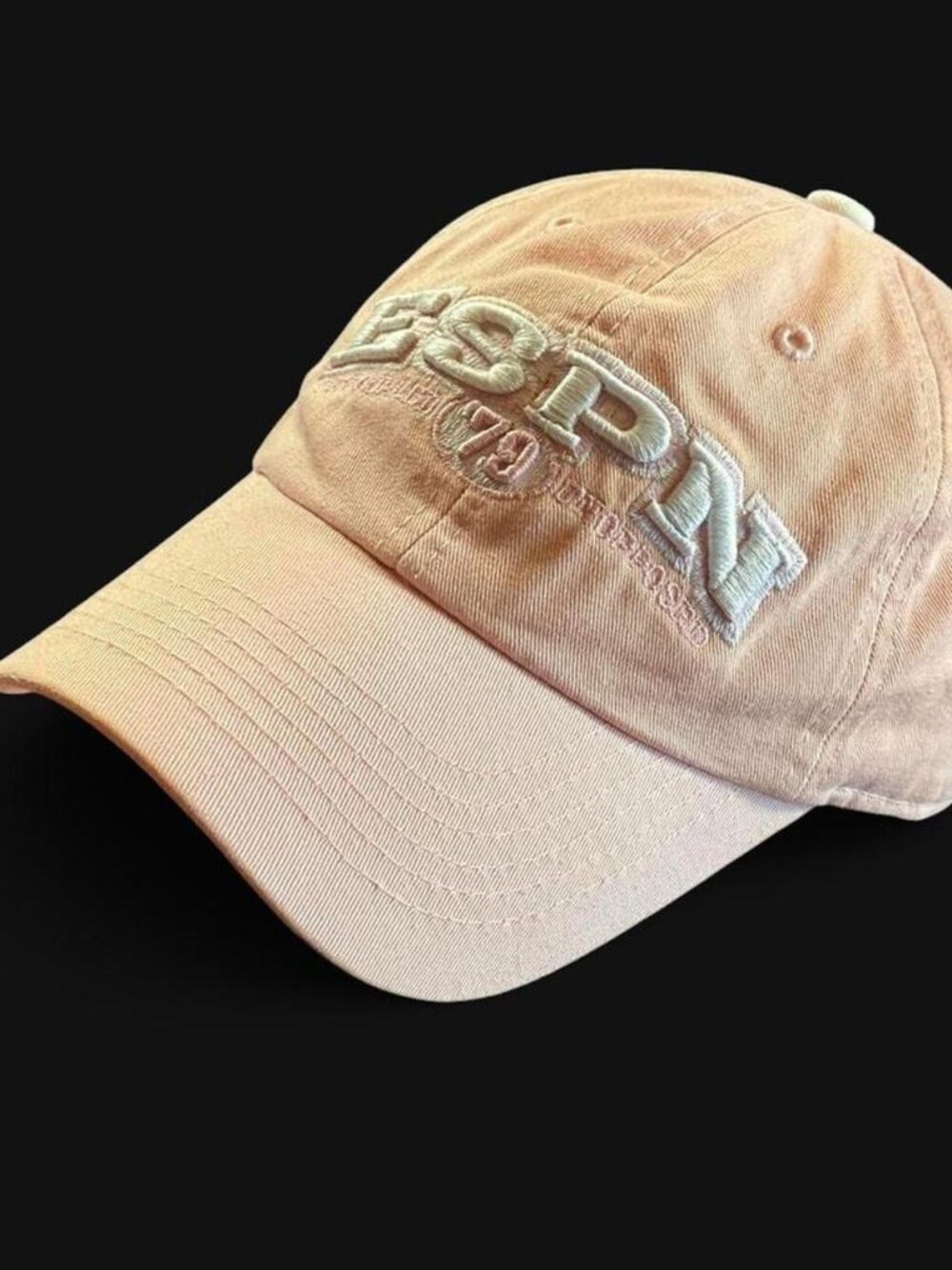 VTG Womens ESPN Pink Emboridered Logo Top Of The World Cap Strapback Hat